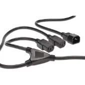 Digitus Répartiteur d'alimentation IEC 60320 C14 pour IEC 60320 C13 CA 250 V 1.7 m moulé noir-AK-440400-017-S