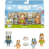 Bluey Zestaw Figurki Szef Kuchni 4 Postacie - Kolekcja Premium
