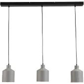 Masterlight Lampe de salle à manger Boris Concepto 3x14 noir avec du gris