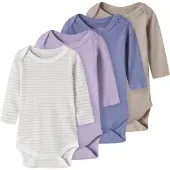 TWO SOON Barboteuse / body beige foncé / saphir / lavande / blanc cassé
