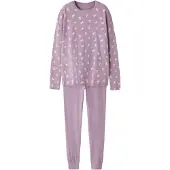 TWO SOON Set lilas / blanc