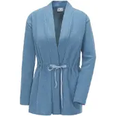 Goldner Veste en polaire bleu