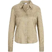 MADELEINE Chemisier beige / blanc cassé