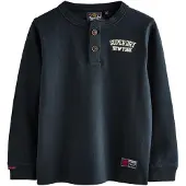Superdry T-Shirt bleu marine / blanc