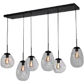 Masterlight Lampe suspendue Lava 6x verre transparent