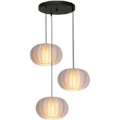 Masterlight Lampe suspendue Vide Arena avec des casquettes blanches