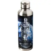 Paladone Metalowa Butelka Wodna Fantastic Four z Wizerunkiem Silver Surfera, 450 ml