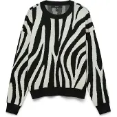 Vero Moda Pull-over 'VMSilje' crème / noir