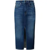 Pepe Jeans pour femme. PL9011865FB Jupe midi bleue (S), Casuel, Coton, Denim