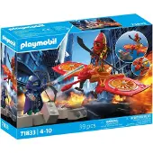 Playmobil Jeu de construction : Héros Drones Contre Ninja Malfaisant Rouge Rouge One Size
