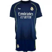 Real Madrid Tenue extérieure 25/26 pour enfants - taille 140 / 10 ans - Saison 2025/2026 - Tenue extérieure kids - Produit officiel pour fans