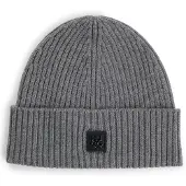 HUGO Bonnet 'Xola' gris chiné / noir
