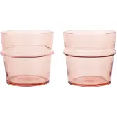 Ferm Living Boya Low Verres - Set de 2 Blush