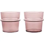 Ferm Living Boya Low Verres - Set de 2 Mauve