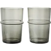 Ferm Living Boya High Verres - Ensemble de 2 Smoked Grey