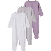 TWO SOON Pyjama gris / violet pastel / pourpre