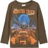 s.Oliver T-Shirt beige clair / azur / brun foncé / orange