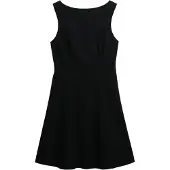 Superdry pour femme. W8012000A Robe LBD col rond noire (XS), Casuel, Polyester, Sans manches / bretelles