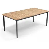 Oviala Table de terrasse en aluminium et teck - Tempa