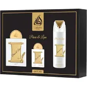 Lattafa Zestaw Peace & Love Edp 100ml + Edp 20ml + Déodorant 200ml