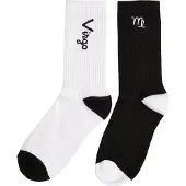 Mister tee Chaussettes 'Zodiac' noir / blanc