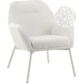Beliani Fauteuil Jabro Tissu Blanc Cassé