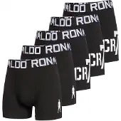 Cr7 lot de 5 slips Garçon Noir