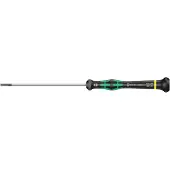Wera Tournevis électronique plat, Larg. : de la lame : 2,0 mm, Épais. : de la lame 0,40 mm, Long. de la lame 100 mm, Long. totale : 217 mm