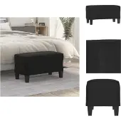 vidaXL Banc Noir 70x35x41 cm Tissu microfibre
