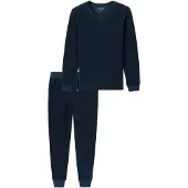 Schiesser Pyjama long ' Selected Premium Warming ' bleu nuit