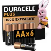 Duracell Piles Aa Alcalines Plus Pack 6 (5000394140820)