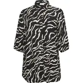 KAFFE CURVE Chemisier 'KC Sonna' noir / blanc