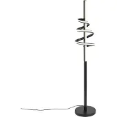 QAZQA Lampadaire design noir avec LED dimmable et interrupteur à 3 positions - Rolla