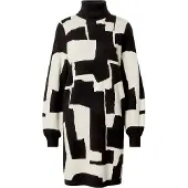 Object Ray Long Sleeve Dress Blanc,Noir S Femme