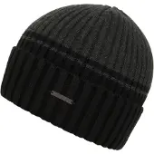 Chillouts Bonnet 'Malik' gris foncé / noir