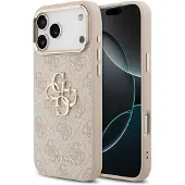 GUESS 4g Big 4g Classic Logo Iphone 17 Pro Phone Case Rose