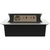 Livolo  | Argent | 3 | Poussière de socket pop-up | Construit -in | Double