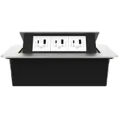 Livolo  | Argent | 3 | Poussière de socket pop-up | Construit -in | USB &