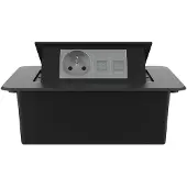 Livolo  | Noir | 2 | Poussière de socket pop-up | Construit -in | France |