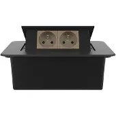 Livolo  | Noir | 2 | Poussière de socket pop-up | Construit -in | France |