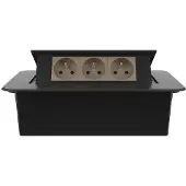 Livolo  | Noir | 3 | Poussière de socket pop-up | Construit -in | France |