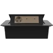 Livolo  | Noir | 3 | Poussière de socket pop-up | Construit -in |