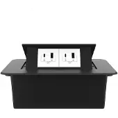 Livolo  | Noir | 2 | Poussière de socket pop-up | Construit -in | +