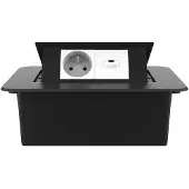 Livolo  | Noir | 2 | Poussière de socket pop-up | Construit -in | France |