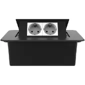 Livolo  | Noir | 2 | Poussière de socket pop-up | Construit -in |