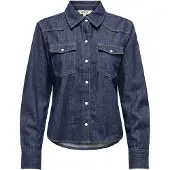 ONLY Chemisier 'ONLCharlize' bleu foncé