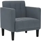 vidaXL Fauteuil avec accoudoirs gris foncé 53 cm velours
