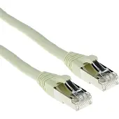 ACT Ivory 10 m LSZH SFTP CAT6A patch cable snagless with RJ45 connectors. Cat6a s/ftp lszh sng iv 10.00m (FB7410)
