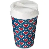 Koziol Tasse Isotherme Koziol Bio-Circulair Iso To Go Red Hearts 400 ml