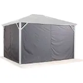 Sojag set de rideaux assortis à Verona 10x14 gris foncé polyester